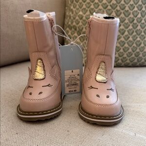 Pink Unicorn Kids Boots